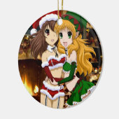 Naughty Kerstmis Keramisch Ornament (Links)