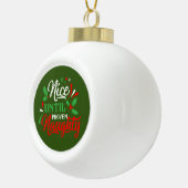 Naughty Kerstmis Keramische Bal Ornament (Rechts)