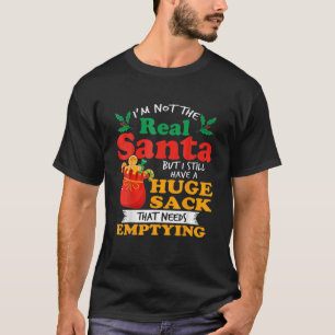 Naughty-Kerstmis voor mannen met een enorm pakket T-shirt
