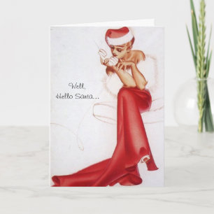 Naughty Kerstmis Wenskaart Feestdagen Kaart