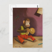 naughty kind detail (aap) briefkaart (Voorkant / Achterkant)