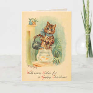 Naughty Kitten Kerst Kaart