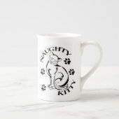Naughty Kitty Bone China Mug (Droite)