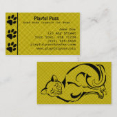 Naughty Kitty Gold Carte de visite (Devant / Derrière)