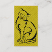 Naughty Kitty Gold Carte de visite (Dos)