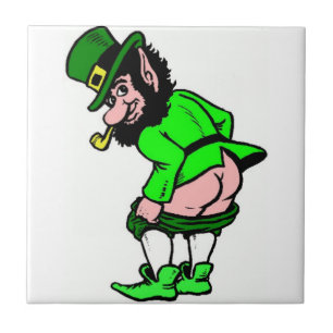 Naughty Leprechaun Tile Tegeltje