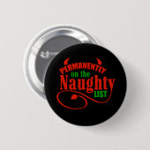 Naughty List Button (Voorkant /achterkant)