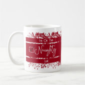 Naughty List Festive et Joueuse Mug de Noël (Gauche)
