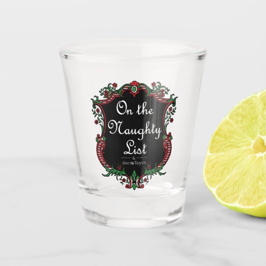 Naughty List Shot Glas (Voorkant)