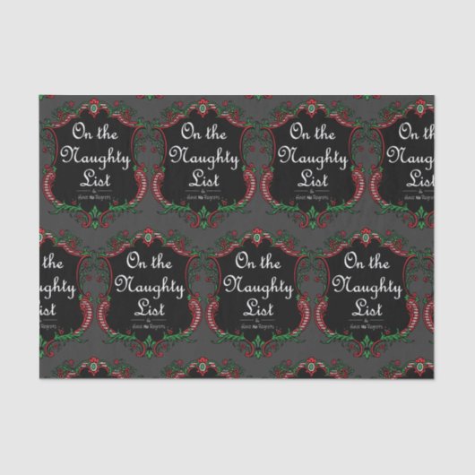 Naughty List Tissuepapier (Voorkant)