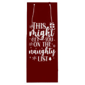 Naughty List Wijn Cadeautas (Achterkant)