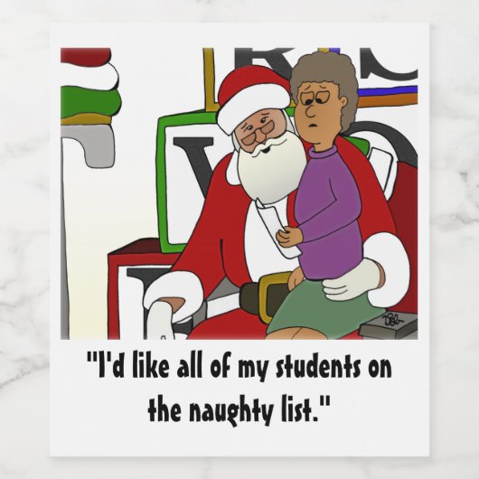 Naughty List Wijn Etiket (Enkel label)