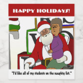 Naughty List Wijn Etiket (Enkel label)