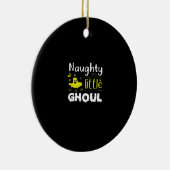Naughty Little Ghoul Funny Halloween Design Keramisch Ornament (Rechts)