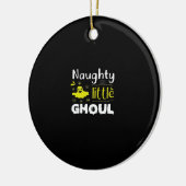 Naughty Little Ghoul Funny Halloween Design Keramisch Ornament (Links)