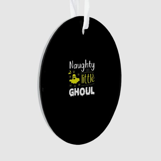 Naughty Little Ghoul Funny Halloween Design Ornament (voorkant)