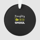 Naughty Little Ghoul Funny Halloween Design Ornament (voorkant)