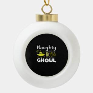 Naughty Little Ghoul Keramische Bal Ornament