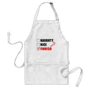Naughty Mooie Finse kerstontwerpversie Adult Apron Standaard Schort