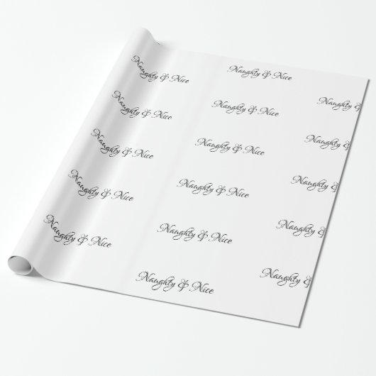 Naughty & Nice BlackScript - Cadeaupapier (Uitgerold)