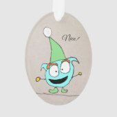 Naughty/Nice elf-versiering Ornament (achterkant)