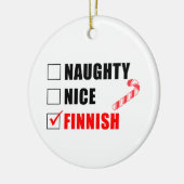 Naughty Nice Finse snoepriet Keramisch Ornament (Links)