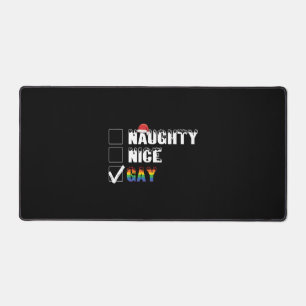 Naughty Nice Gay Rainbow Pride LGBT Noël Cadeau