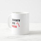 Naughty Nice Grec Design Café Mug (Devant gauche)