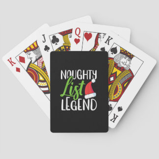 Naughty Nice Holiday List Funny Seasonal Humor  Pokerkaarten
