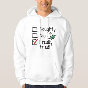 Naughty Nice I Echt geprobeerd Hoodie