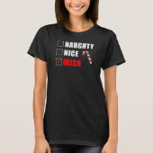 Naughty Nice Irlandais Design T-shirt (Devant)