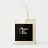 Naughty Nice Jewish Santa Christmas Tote Bag (Devant)