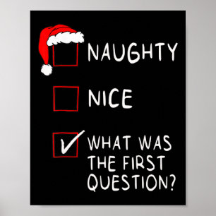 Naughty Nice List What was the Vraag Man Women Poster