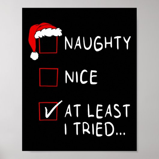 Naughty Nice minstens ik heb een lijst gemaakt met Poster (Voorkant)