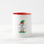 Naughty Nice Mostly Naughty Elf Funny Xmas Mug (Centre)