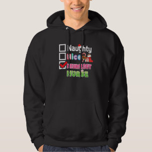Naughty Nice Neurology Nurse Merry Kerstkerstkerst Hoodie