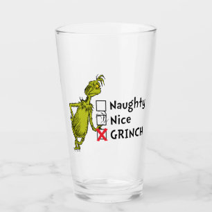 Naughty, Nice of Grinch Quote Glas