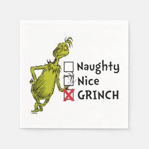 Naughty, Nice of Grinch Quote Servet