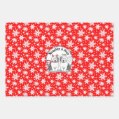 Naughty & Nice Old English Sheepdogs (grijs 1) Inpakpapier Vel (Voorkant)