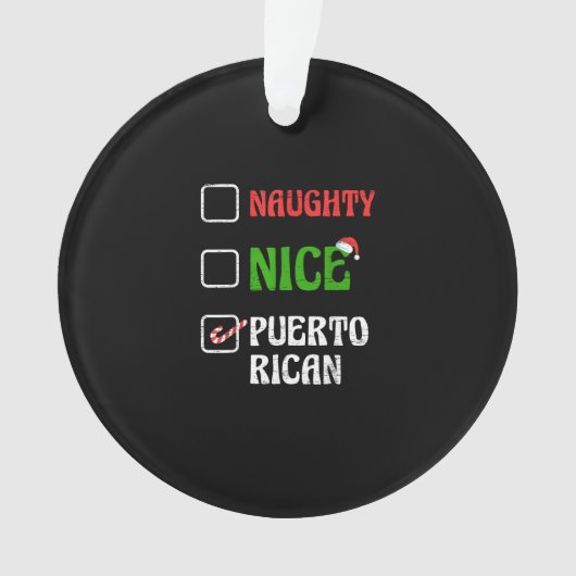Naughty Nice Puertorican Santa Holiday Sweet (devant)