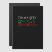 Naughty Nice Redhead Christmas Funny Holiday (Voorkant / Achterkant)