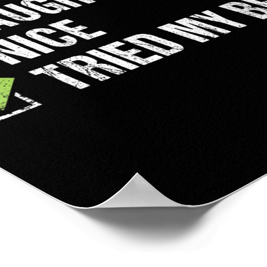 Naughty Nice Tried My Shirt Santa Hat Christmas Gi Poster (Hoek)