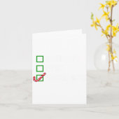 Naughty Nice Whatever, Cool Christmas Funny Quotes Kaart (Gele Bloem)