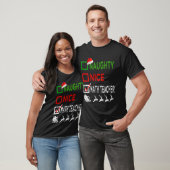 Naughty Nice Wiskunde leraar kerstpyjamas Funny T-shirt (Unisex)