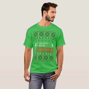 Naughty Nice zwemt met Kerstmis Ugly Sweater Shirt