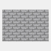 Naughty Noël Typographie Enveloppement Feuilles de (Devant)