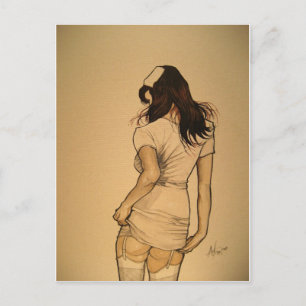 Naughty Nurse Briefkaart