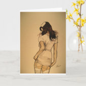Naughty Nurse Kaart (Gele Bloem)