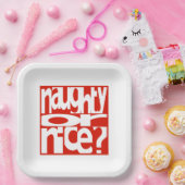 Naughty- of Nice-Bord voor hedendaags kerstpapier Papieren Bordje (Feest)