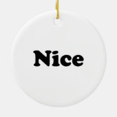 Naughty of Nice, dubbelzijdig, zwart wit Keramisch Ornament (Achterkant)